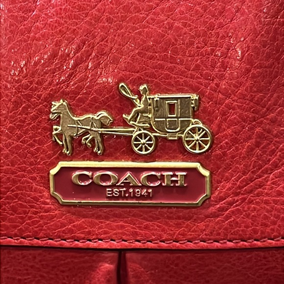 Coach Vintage Madison Sabrina Satchel Deep Pink Red Handbag Shoulder Bag Purse - Picture 3 of 14